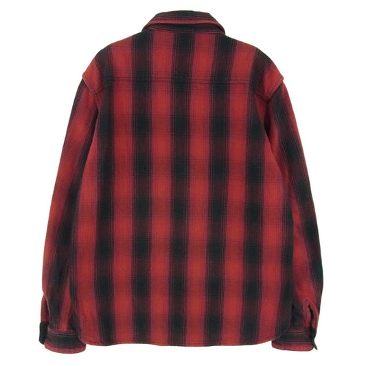 THE FLAT HEAD ザフラットヘッド コットン ヘビーネル チェック ロングスリーブ 長袖 シャツ レッド系 38【中古】