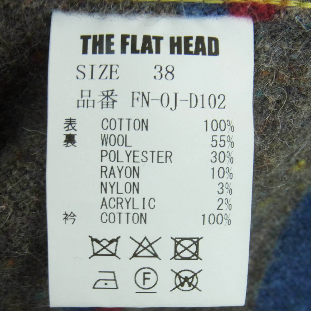 THE FLAT HEAD ザフラットヘッド FN-0J-D102 14.5oz 左綾ジンバブエコットン デニム ブランケット ジャケット インディゴブルー系 38【美品】【中古】