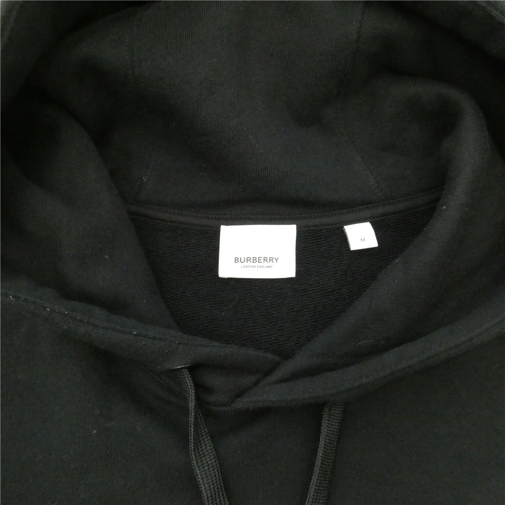 BURBERRY バーバリー 8021437 BOX LOGO PULLOVER HOODIE ボックスロゴ プルオーバー パーカー ブラック系 M【中古】