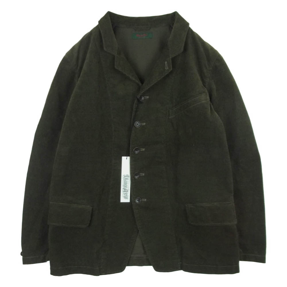DJANGOATOUR ジャンゴアトゥール D-AL-J09 CORDUROY JACKET コーデュロイ テーラード ジャケット モスグリーン系 38【極上美品】【中古】
