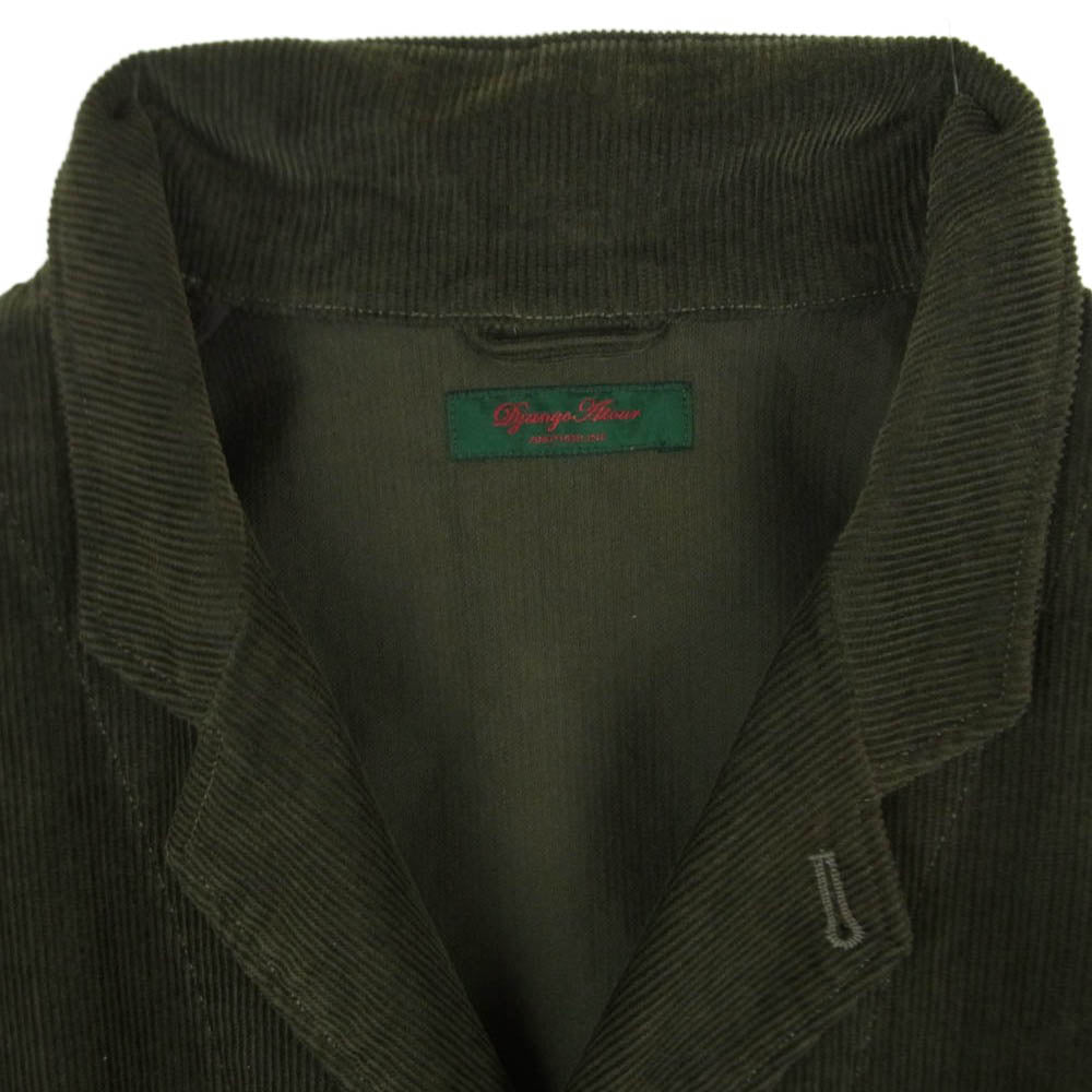 DJANGOATOUR ジャンゴアトゥール D-AL-J09 CORDUROY JACKET コーデュロイ テーラード ジャケット モスグリーン系 38【極上美品】【中古】
