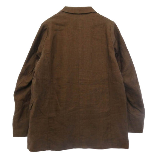 DJANGOATOUR ジャンゴアトゥール D-AL-J22 CLASSIC JAZZ JACKET クラシック ジャズ ジャケット リネン テーラード ジャケット ブラウン系 38【極上美品】【中古】