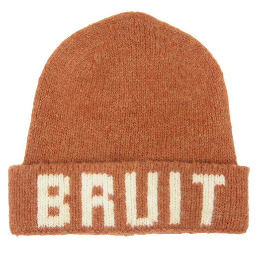 UNDERCOVER アンダーカバー L6H02 Undercoverism アンダーカバイズム BRUIT ロゴ ウール混 ニットキャップ ニット帽 バーガンディー系【中古】