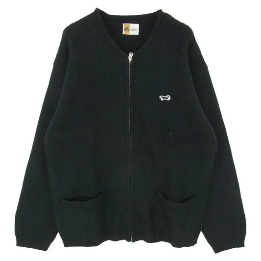 TOWNCRAFT タウンクラフト PENNEYS THE FOX ZIP UP CARDIGAN ペニーズ ニット ジップアップ カーディガン ブラック系 L【中古】