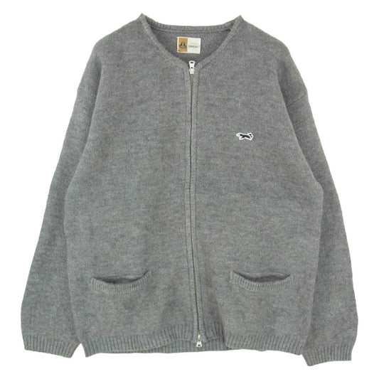 TOWNCRAFT タウンクラフト PENNEYS THE FOX ZIP UP CARDIGAN ペニーズ ニット ジップアップ カーディガン グレー系 L【中古】