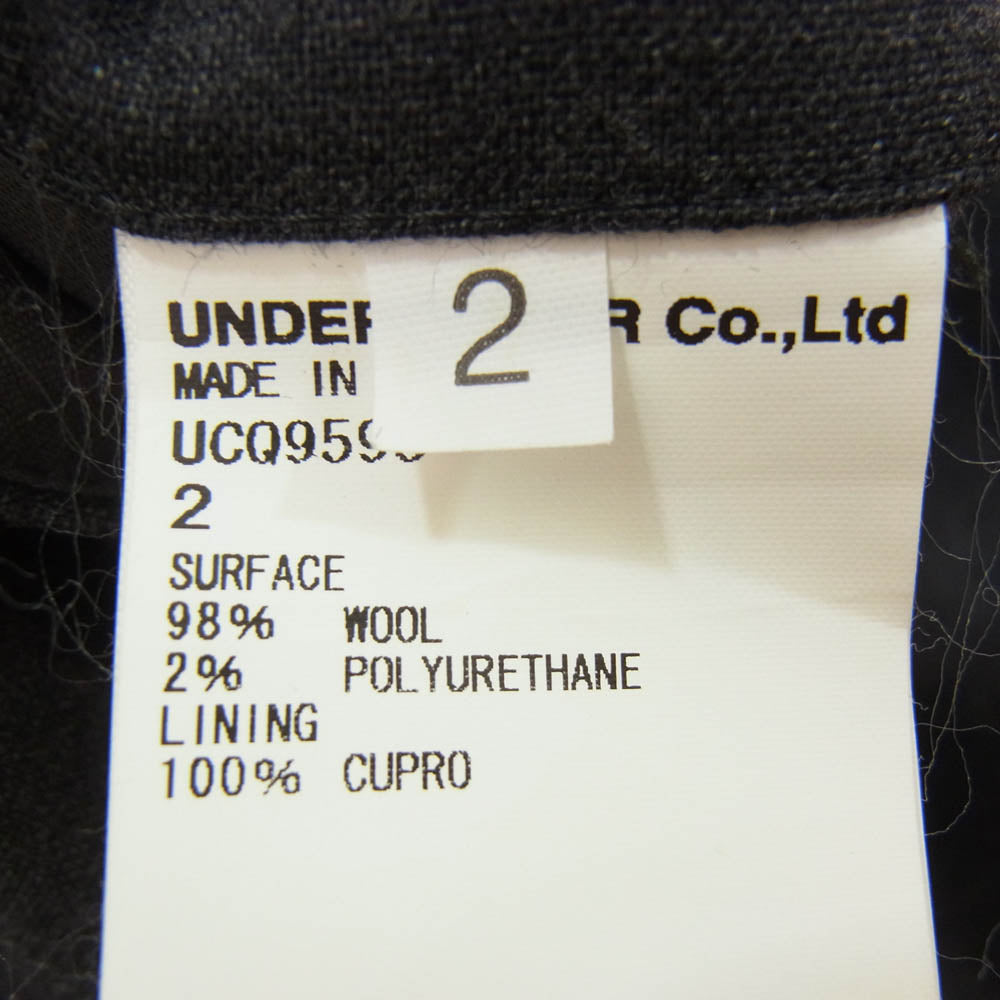 UNDERCOVER アンダーカバー 16AW UCQ9593 ウール ストレッチ スリム スラックス パンツ グレー系 2【中古】