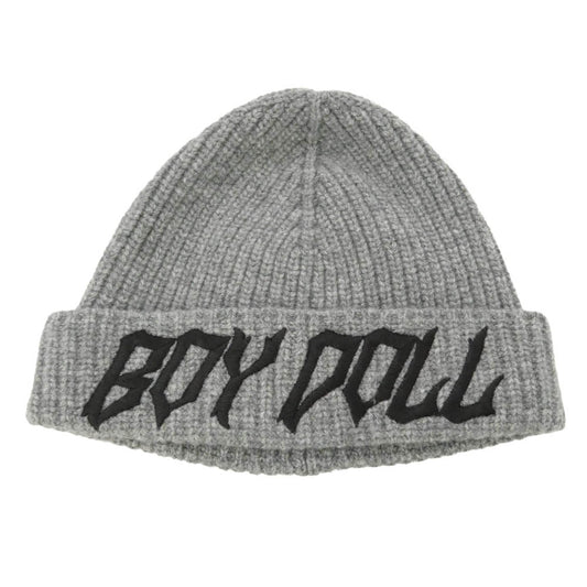 CELINE セリーヌ 2AC44892S BOY DOLL Embroidered Ribbed Wool Beanie ロゴ 刺繍 ウール ビーニー ニット帽 グレー系【新古品】【未使用】【中古】
