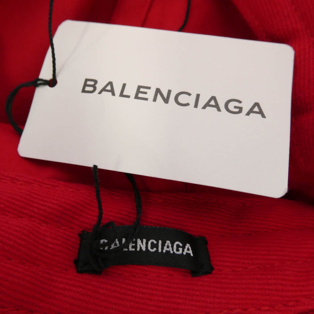 BALENCIAGA バレンシアガ 531588410B7 ロゴ コットン キャップ レッド系【極上美品】【中古】