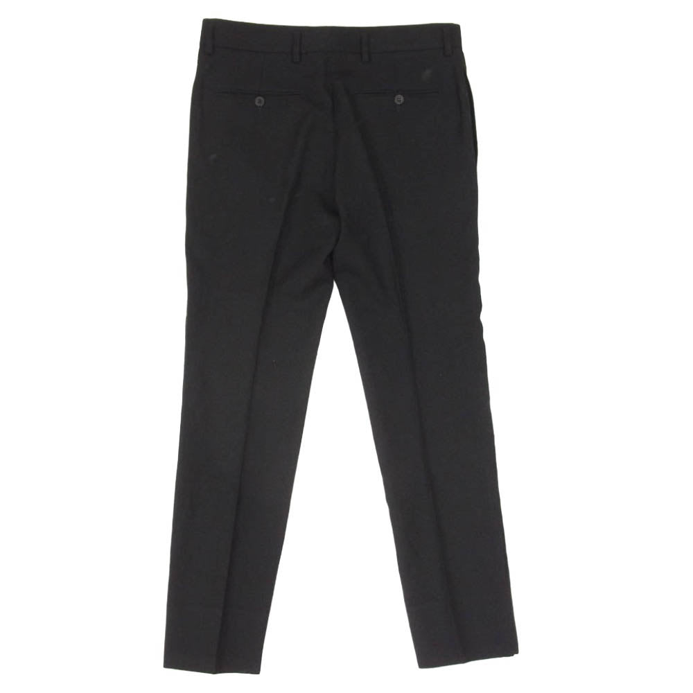 SAINT LAURENT サンローラン 18AW 509486 Y404W SINGLE BREASTED CLASSIC SUIT IN WOOL SERGE PANTS シングルブレスト クラシックスーツ ウールサージ パンツ ブラック系 44【極上美品】【中古】