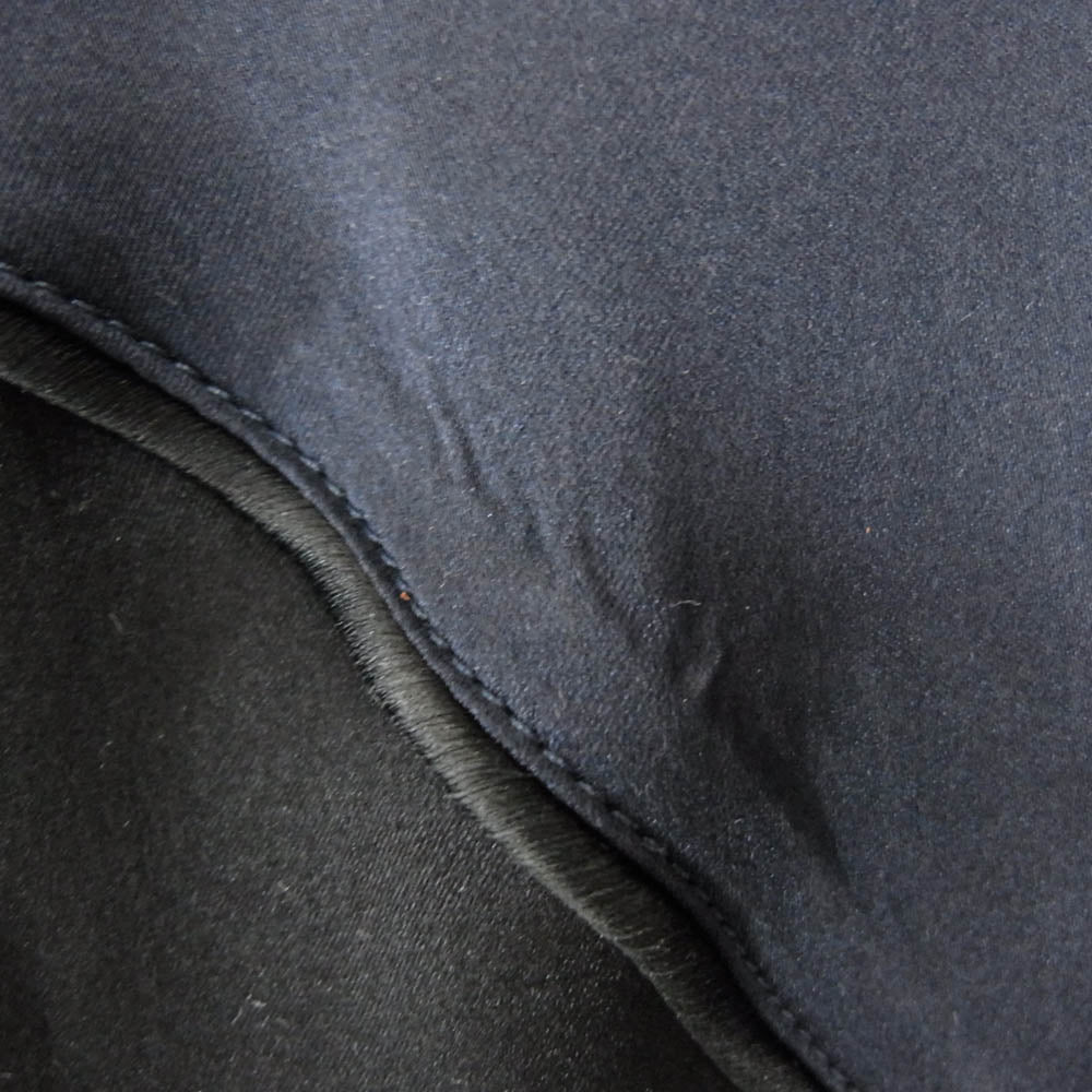 SAINT LAURENT サンローラン 16SS 432842 Y933M Hedi Slimane Archive エディ期 WESTERN PIPING SHIRT IN SILK ウエスタン シルク パイピング 長袖シャツ ネイビー系 ブラック系 M【中古】