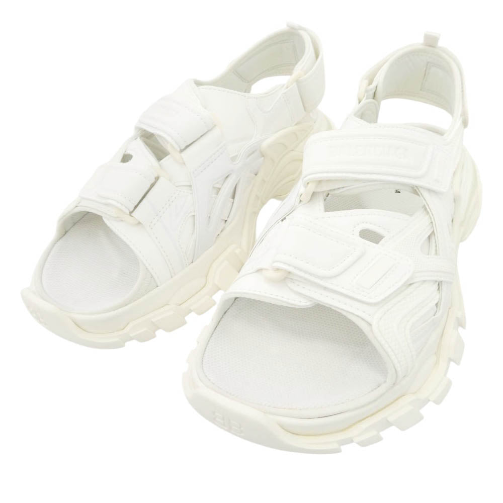 BALENCIAGA バレンシアガ 21SS 617542 Track touch-strap Sandals トラック タッチ ストラップ サンダル ホワイト系 26.5cm【極上美品】【中古】