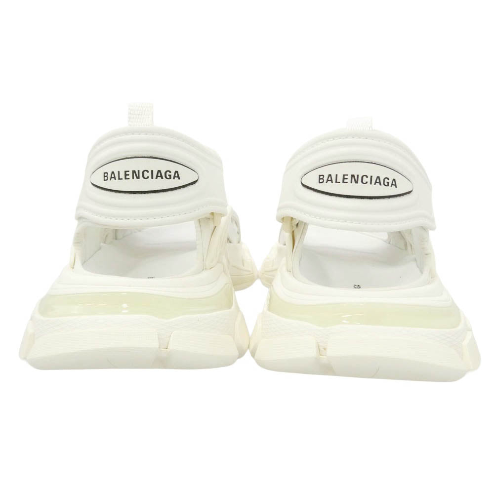 BALENCIAGA バレンシアガ 21SS 617542 Track touch-strap Sandals トラック タッチ ストラップ サンダル ホワイト系 26.5cm【極上美品】【中古】