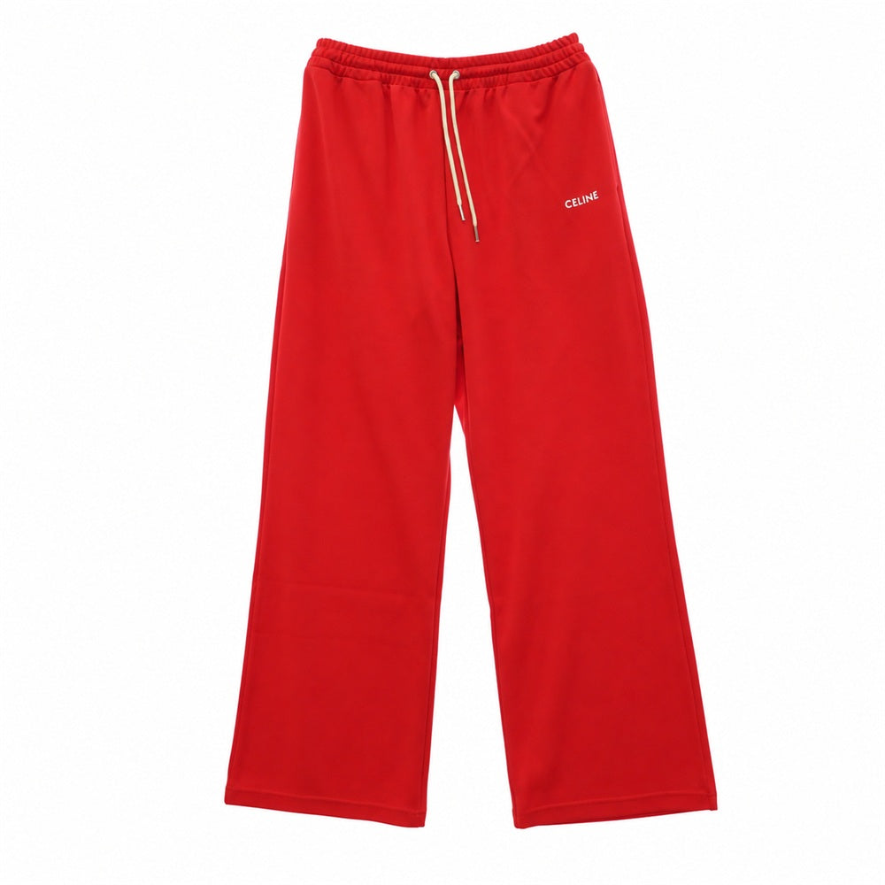 CELINE セリーヌ 22SS 2Z135121O FLARED JOGGING PANTS IN DOUBLE FACE JERSEY フレア ジョギング ダブルフェイス ジャージ スウェット パンツ レッド系 1【新古品】【未使用】【中古】