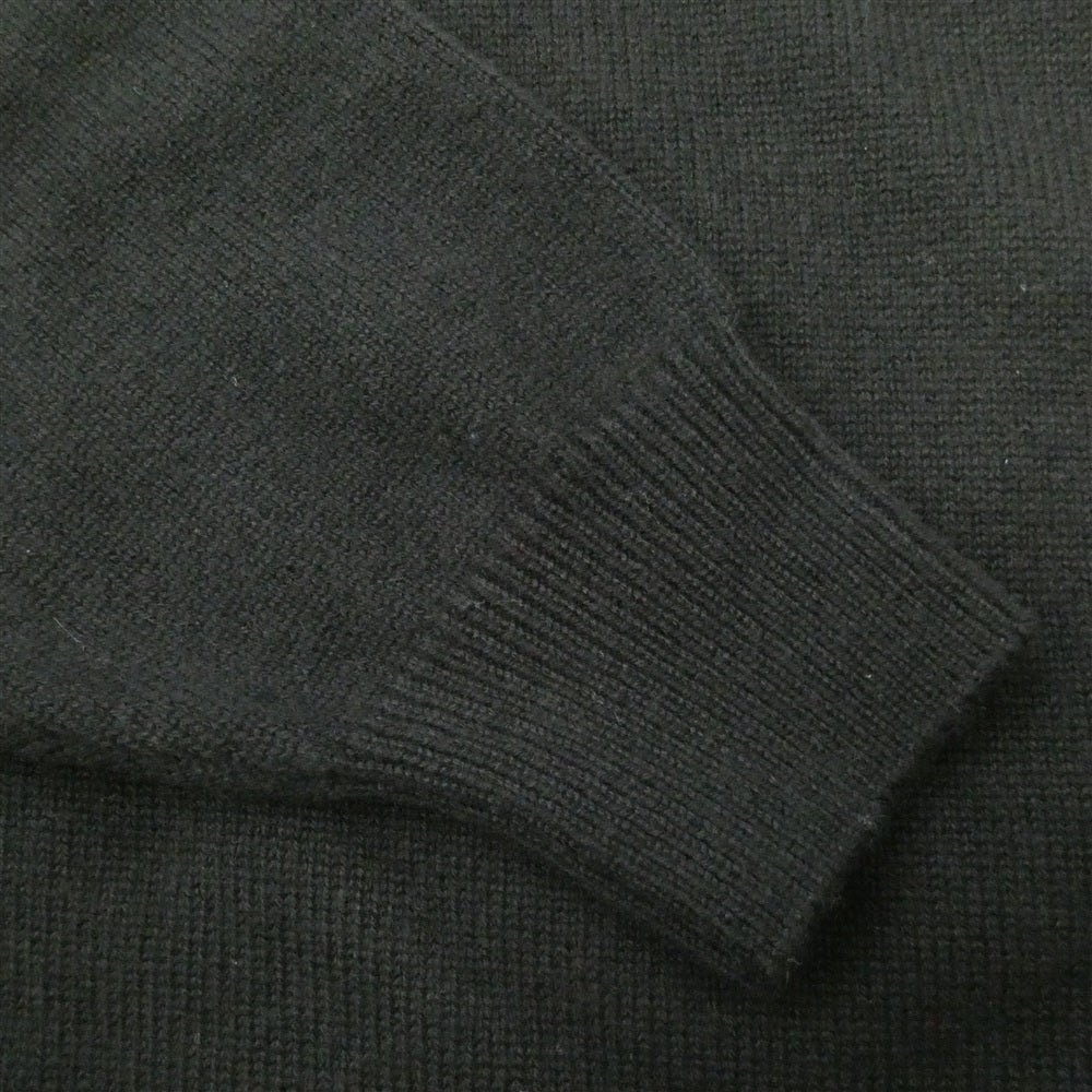 BALENCIAGA バレンシアガ EMBRO CASHMERE KN Sweater バックロゴ刺繍 カシミヤ クルーネック ニット セーター ブラック系 XS【新古品】【未使用】【中古】