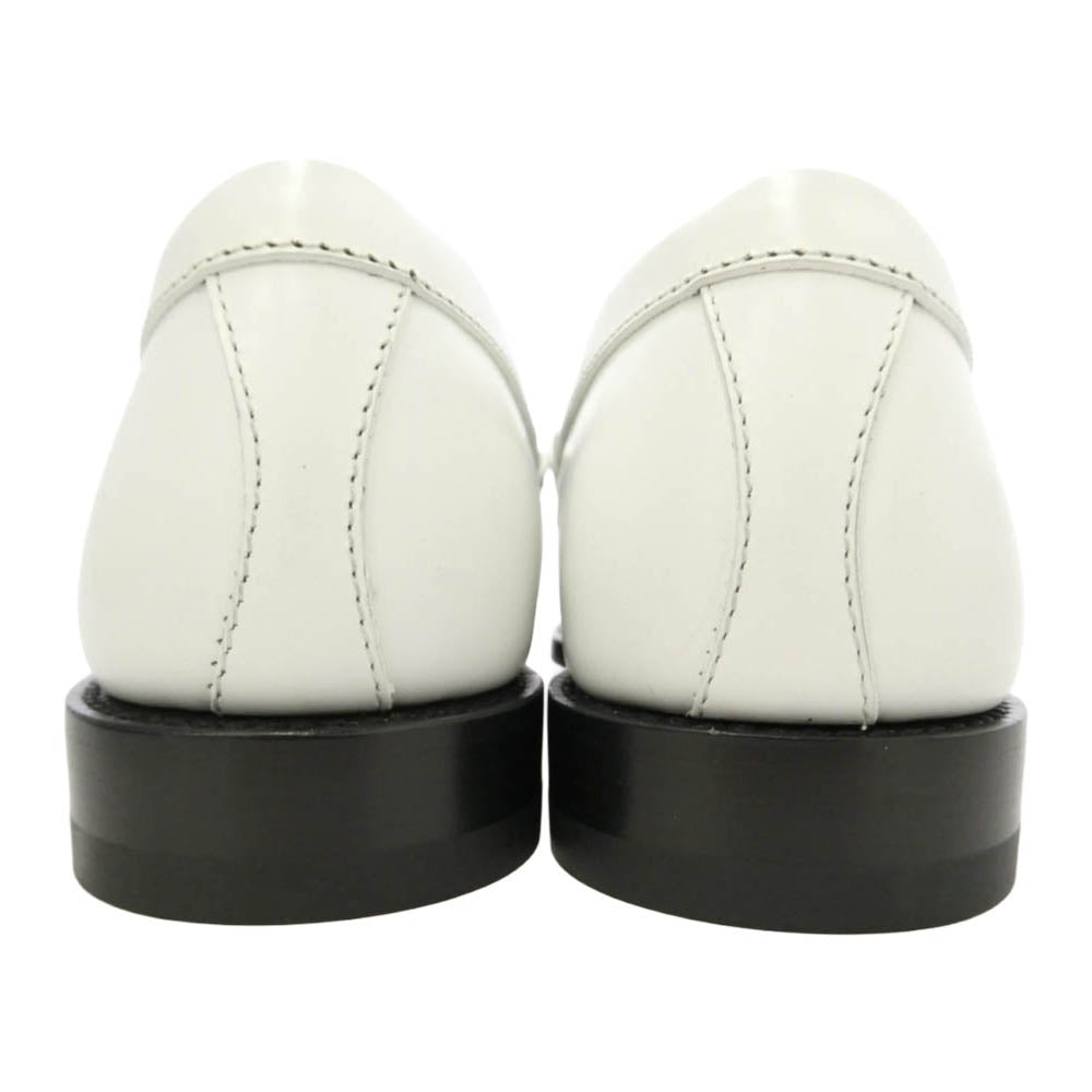 CELINE セリーヌ 334773602C LUCO TRIOMPHE LOAFER ルコ トリオンフ ポリッシュドブル レザー ローファー シューズ ホワイト系 41.5【極上美品】【中古】