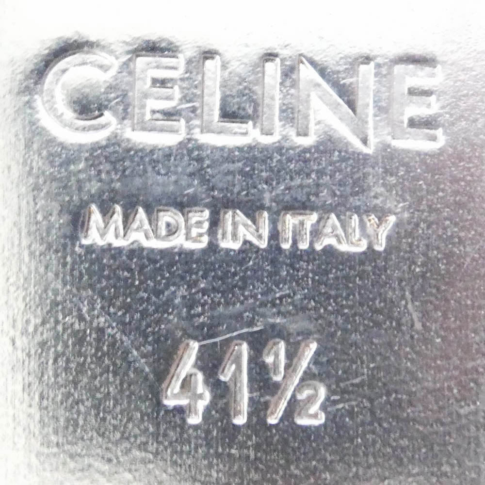 CELINE セリーヌ 334773602C LUCO TRIOMPHE LOAFER ルコ トリオンフ ポリッシュドブル レザー ローファー シューズ ホワイト系 41.5【極上美品】【中古】