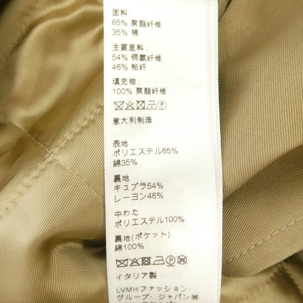 CELINE セリーヌ 22AW 2M967004N Hedi Slimane Archive エディ期 Stand Collar Technical Cotton Coat スタンドカラー スタッズ マックコート ラインストーン ロングジャケット ベージュ系 46【新古品】【未使用】【中古】