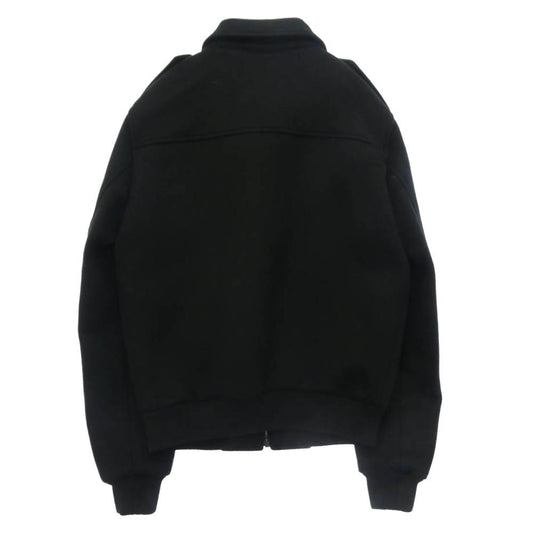 CELINE セリーヌ 22AW 2V82Q110R Hedi Slimane Archive エディ期 ZIP UP BLOUSON IN DOUBLE FACE CASHMERE WOOL ダブルフェイス カシミア ウール ブルゾン ジャケット ブラック系 44【新古品】【未使用】【中古】