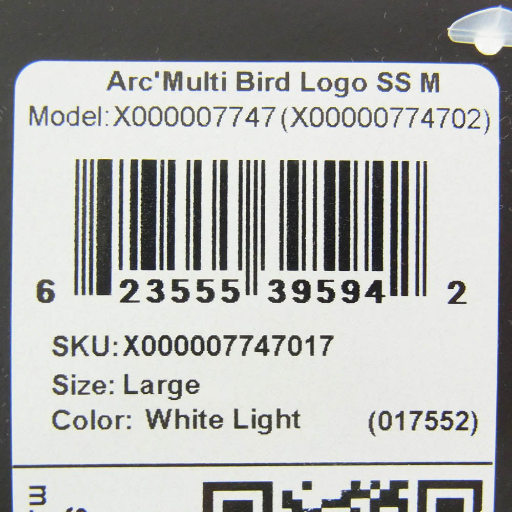 ARC'TERYX アークテリクス 24SS X000007747 Arc Multi Bird Logo T Shirt Mens アーク マルチバード ロゴ Tシャツ メンズ 半袖カットソー ホワイト系 L【極上美品】【中古】