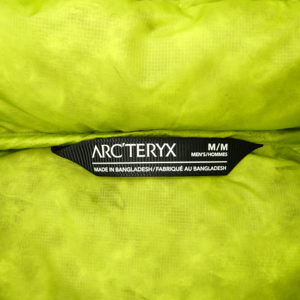 ARC'TERYX アークテリクス 23SS X000007380 Thorium Hoody Lampyre ソリウム フーディ ランピール ダウンジャケット ライトグリーン系 M【新古品】【未使用】【中古】