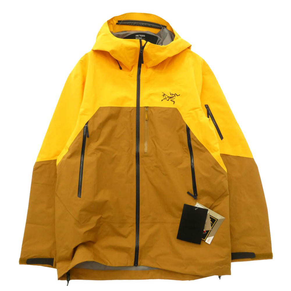 ARC'TERYX アークテリクス 23SS X000007149 Rush Jacket Men's GORE-TEX YUKON EDZIZA ラッシュ ジャケット メンズ ゴアテックス マウンテン パーカー フード シェル ジャケット イエロー系 XL【新古品】【未使用】【中古】