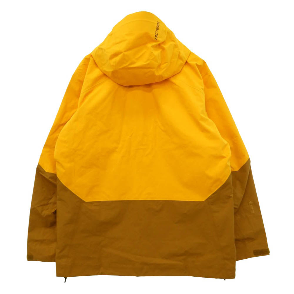 ARC'TERYX アークテリクス 23SS X000007149 Rush Jacket Men's GORE-TEX YUKON EDZIZA ラッシュ ジャケット メンズ ゴアテックス マウンテン パーカー フード シェル ジャケット イエロー系 XL【新古品】【未使用】【中古】