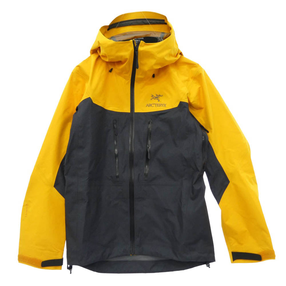 ARC'TERYX アークテリクス 23SS X000006454 Alpha Jacket Men's GORE-TEX アルファ ジャケット メンズ ゴアテックス マウンテン パーカー フード シェル ジャケット イエロー イエロー系 XS【極上美品】【中古】