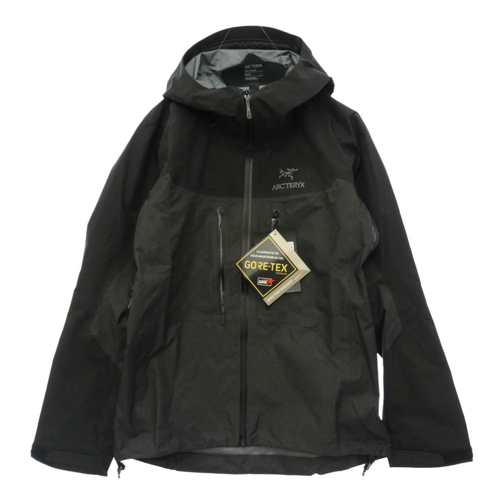 ARC'TERYX アークテリクス 23AW X000006454 Alpha Jacket Men's GORE-TEX アルファ ジャケット メンズ ゴアテックス マウンテン パーカー フード シェル ジャケット ブラック ブラック系 グレー系 M【極上美品】【中古】