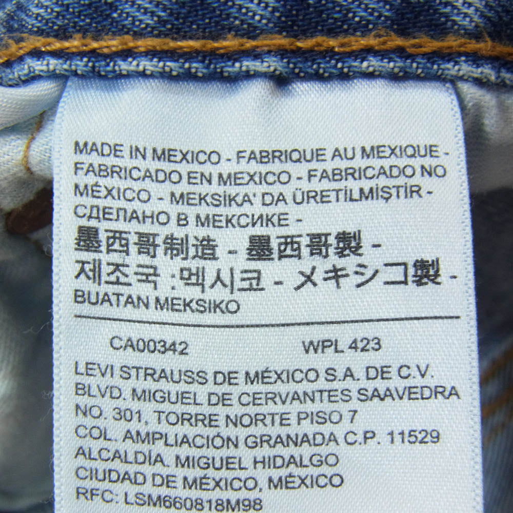 Levi's リーバイス 501 レギュラー ボタンフライ メキシコ製 デニム パンツ インディゴブルー系 38【中古】