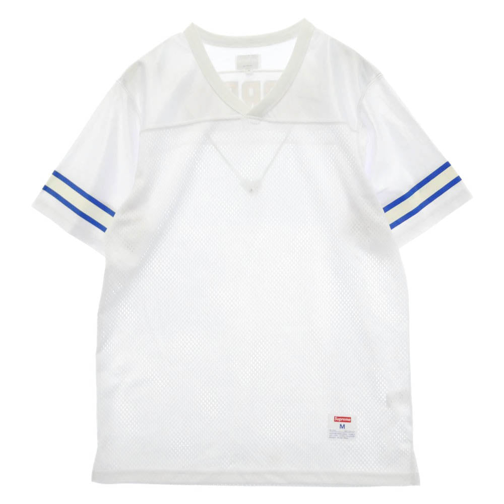 Supreme シュプリーム 15SS Blank Football Jersey フットボール 半袖 メッシュ Tシャツ カットソー ホワイト系 M【中古】