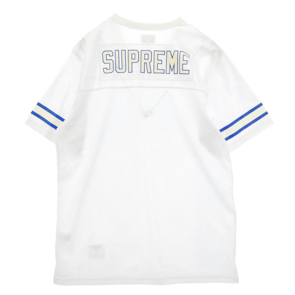 Supreme シュプリーム 15SS Blank Football Jersey フットボール 半袖 メッシュ Tシャツ カットソー ホワイト系 M【中古】