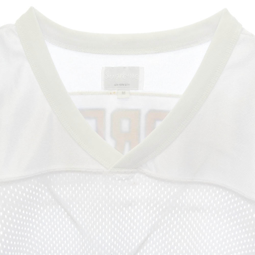 Supreme シュプリーム 15SS Blank Football Jersey フットボール 半袖 メッシュ Tシャツ カットソー ホワイト系 M【中古】