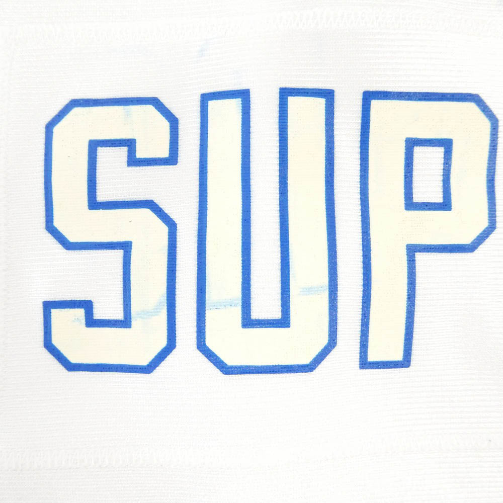 Supreme シュプリーム 15SS Blank Football Jersey フットボール 半袖 メッシュ Tシャツ カットソー ホワイト系 M【中古】