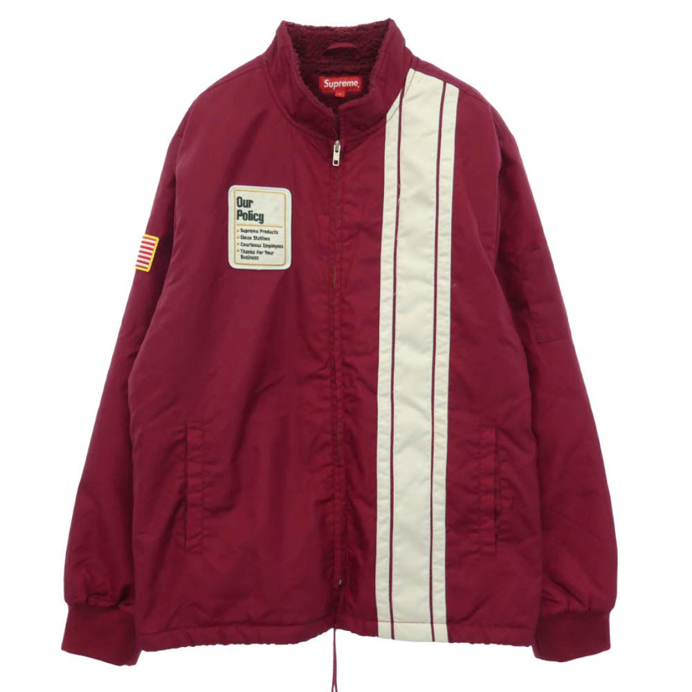 Supreme シュプリーム 17AW Pit Crew Jacket ピットクルー ナイロン ジャケット エンジ系 L【中古】