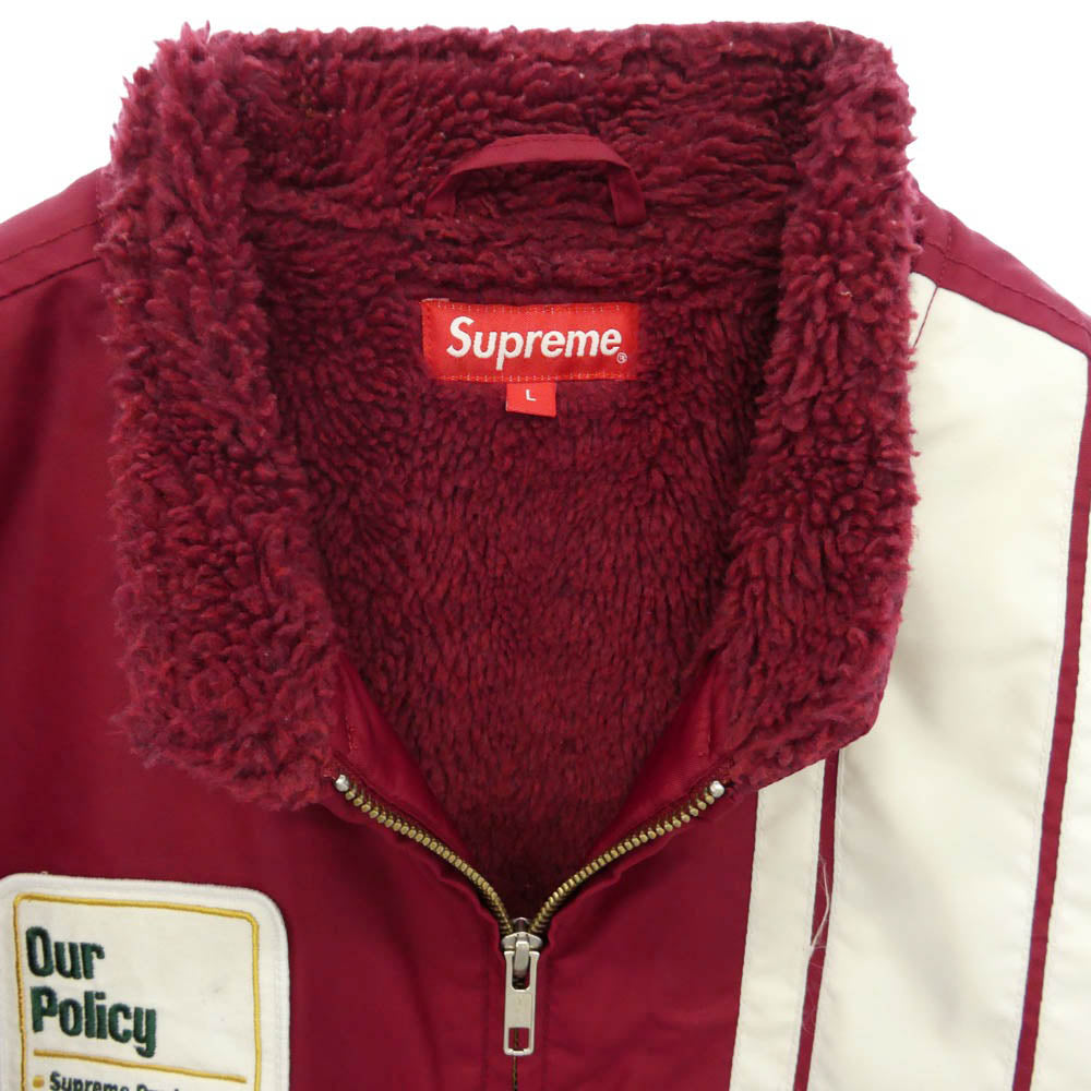 Supreme シュプリーム 17AW Pit Crew Jacket ピットクルー ナイロン ジャケット エンジ系 L【中古】