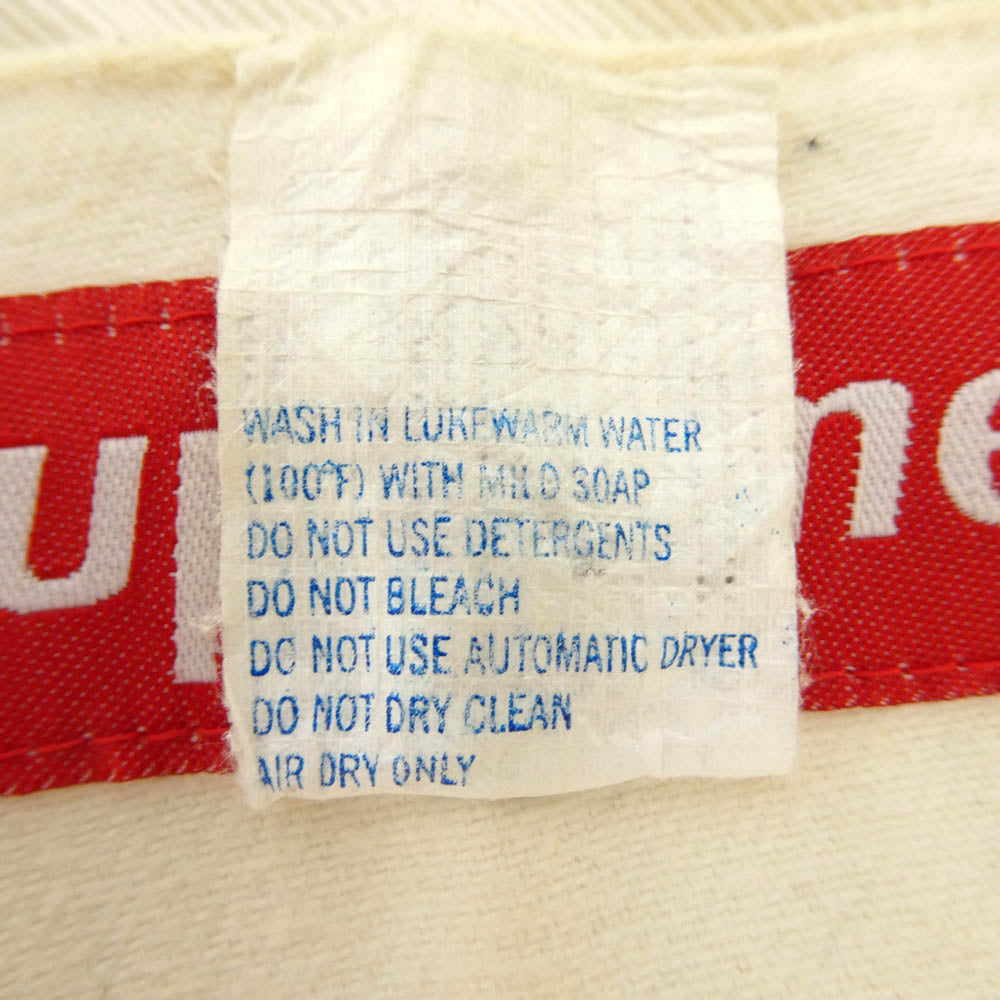 Supreme シュプリーム USA製 90s 初期 Baseball Shirt ベースボール 半袖 シャツ オフホワイト系 XL【中古】