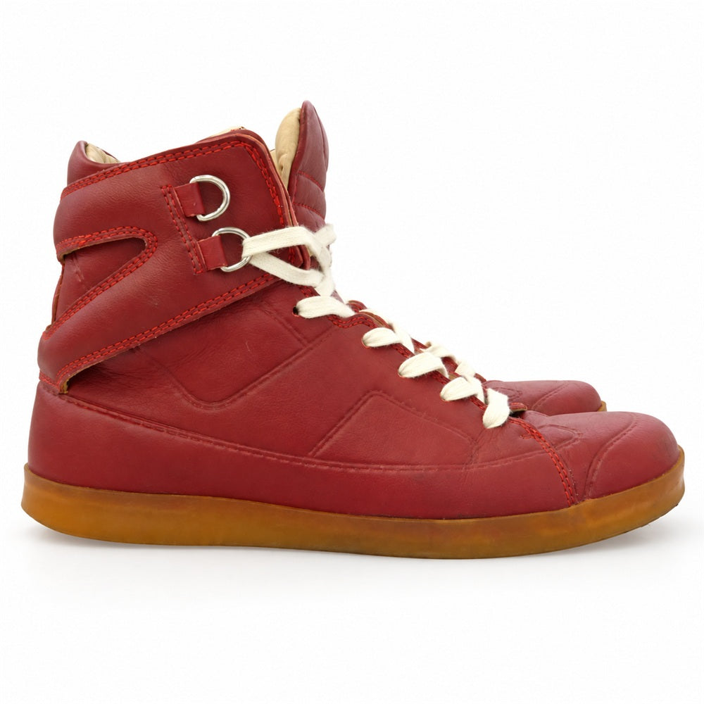 MAISON MARTIN MARGIELA メゾンマルタンマルジェラ H&M エイチ&エム ジャーマン ハイカット スニーカー レッド系 US7【中古】