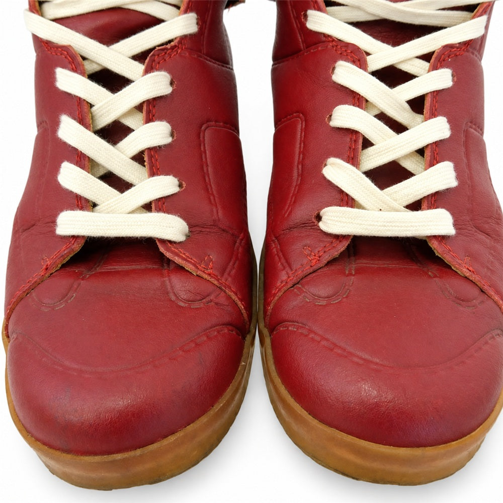 MAISON MARTIN MARGIELA メゾンマルタンマルジェラ H&M エイチ&エム ジャーマン ハイカット スニーカー レッド系 US7【中古】