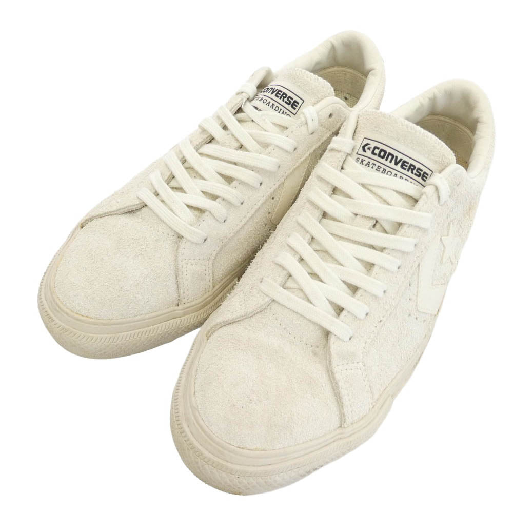 CONVERSE コンバース 1CL718 SKATEBOARDING PRORIDE SK OX スケートボーディング プロライド スエード ローカットスニーカー ホワイト系 27.5cm【中古】