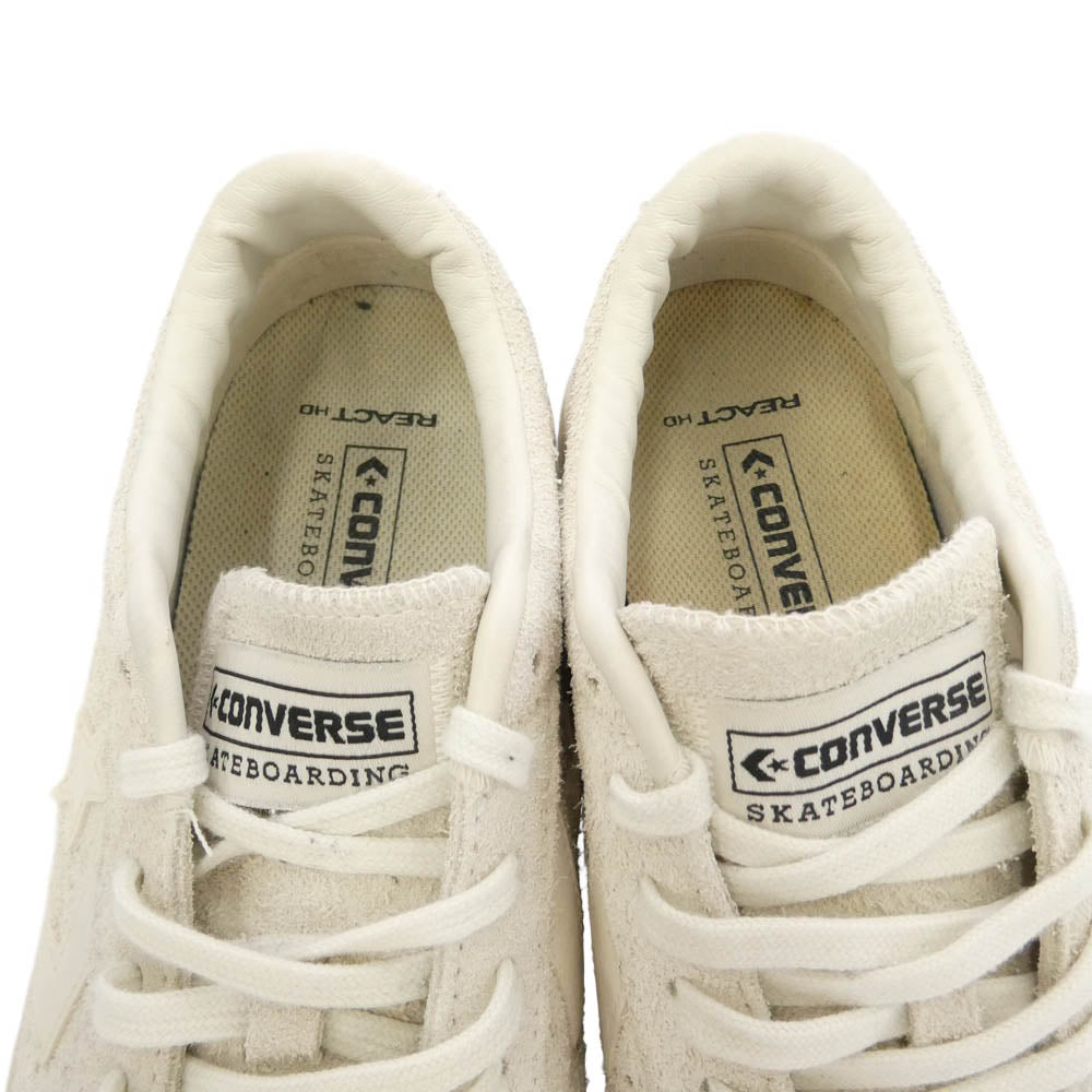 CONVERSE コンバース 1CL718 SKATEBOARDING PRORIDE SK OX スケートボーディング プロライド スエード ローカットスニーカー ホワイト系 27.5cm【中古】