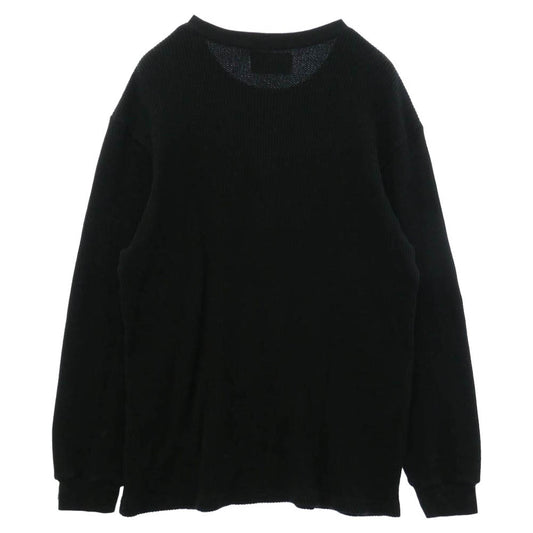 WACKO MARIA ワコマリア THERMAL SHIRT ヘビーウェイト サーマル 長袖 カットソー ブラック系 XL【中古】