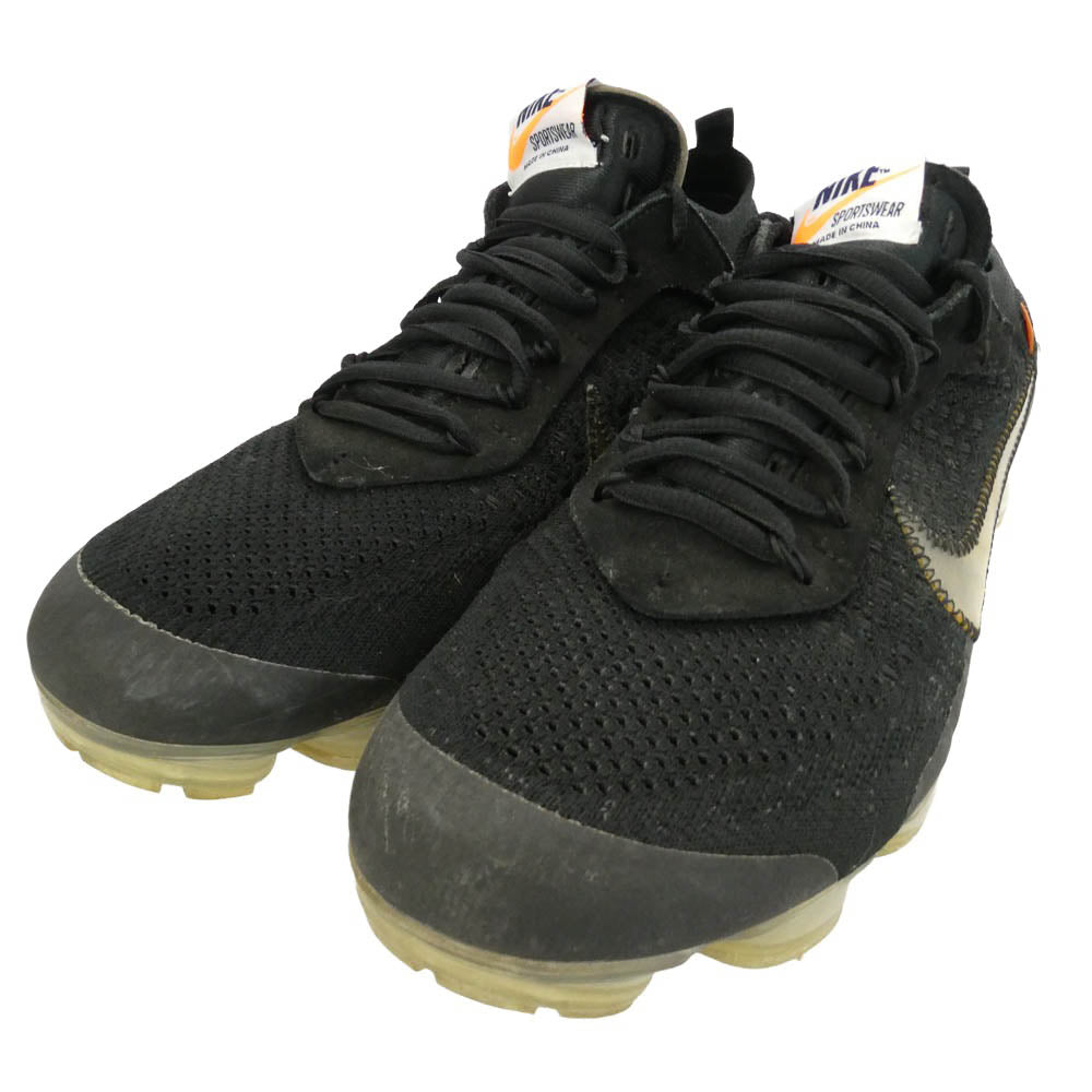 NIKE ナイキ OFF-WHITE オフホワイト AA3831-002 × Off-White オフホワイト Air Vapormax Black Total Orange Clear エアヴェイパーマックス ローカット スニーカー ブラック系 28.5cm【中古】