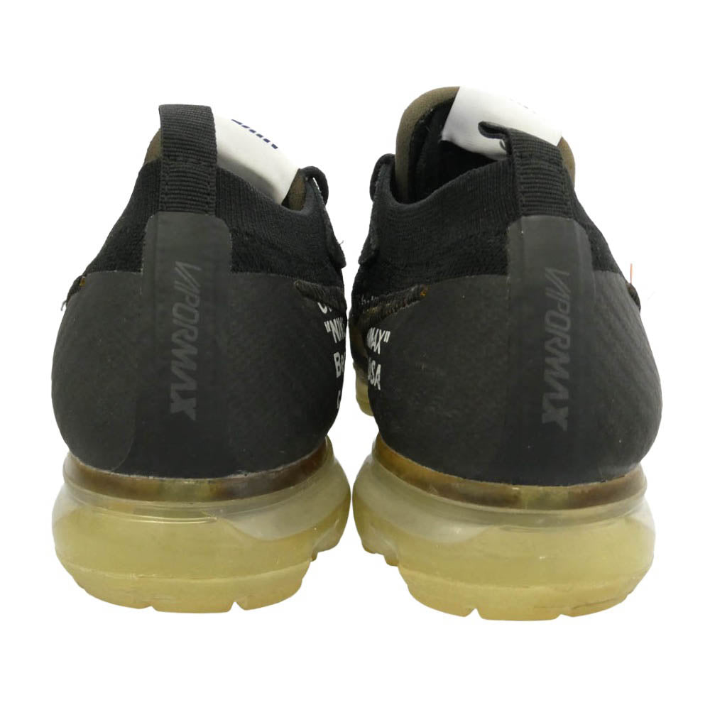 NIKE ナイキ OFF-WHITE オフホワイト AA3831-002 × Off-White オフホワイト Air Vapormax Black Total Orange Clear エアヴェイパーマックス ローカット スニーカー ブラック系 28.5cm【中古】