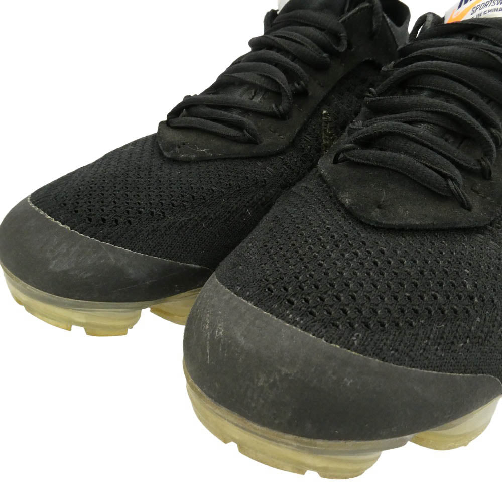 NIKE ナイキ OFF-WHITE オフホワイト AA3831-002 × Off-White オフホワイト Air Vapormax Black Total Orange Clear エアヴェイパーマックス ローカット スニーカー ブラック系 28.5cm【中古】