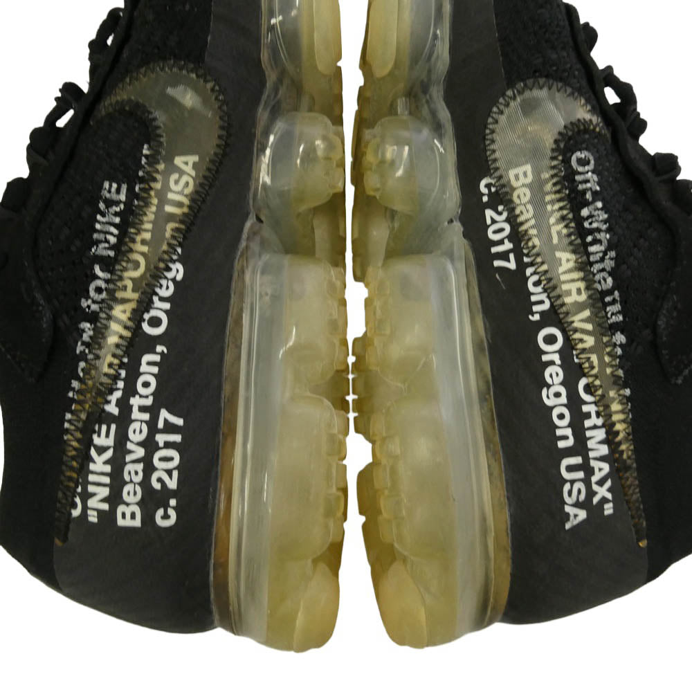 NIKE ナイキ OFF-WHITE オフホワイト AA3831-002 × Off-White オフホワイト Air Vapormax Black Total Orange Clear エアヴェイパーマックス ローカット スニーカー ブラック系 28.5cm【中古】