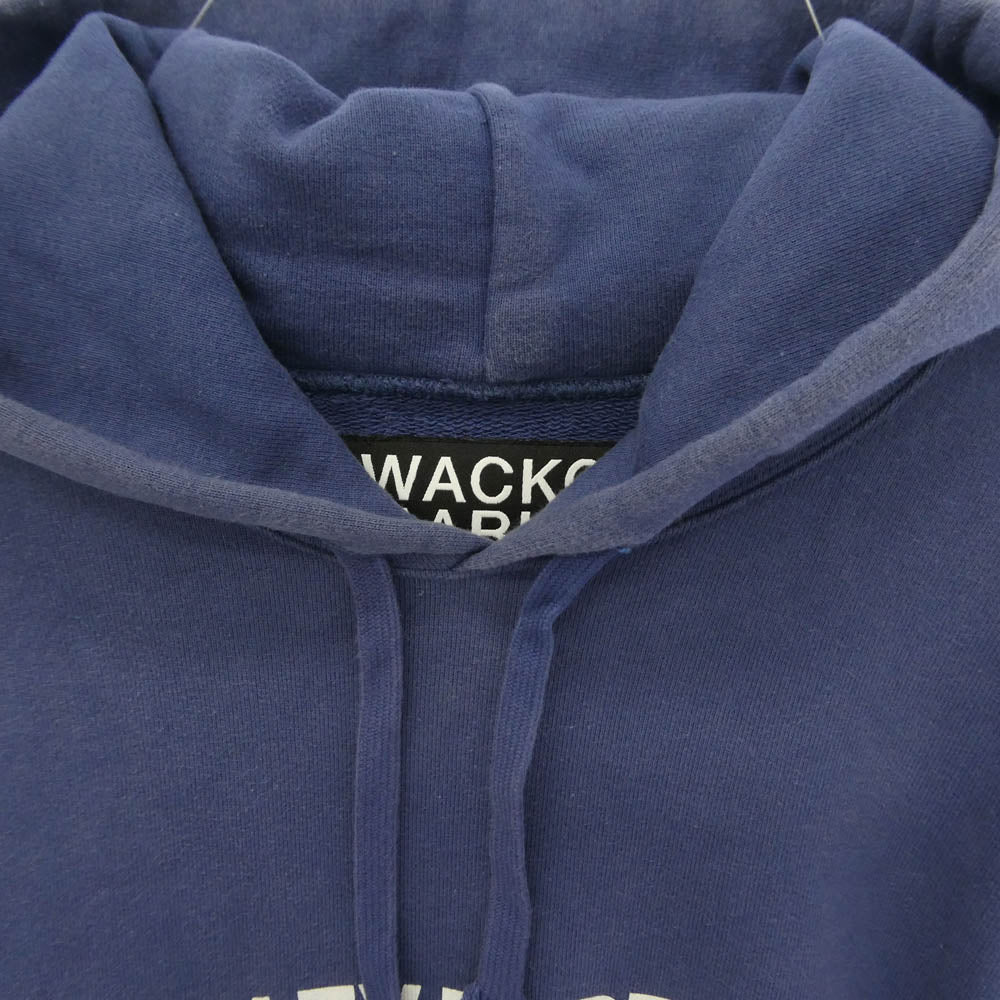 WACKO MARIA ワコマリア 23AW 23FWE-WMC-SS03 HEAVY WEIGHT PULLOVER HOODED SWEAT SHIRT ロゴプリント ヘビーウェイト プルオーバー パーカー フーディ パープル系 L【中古】