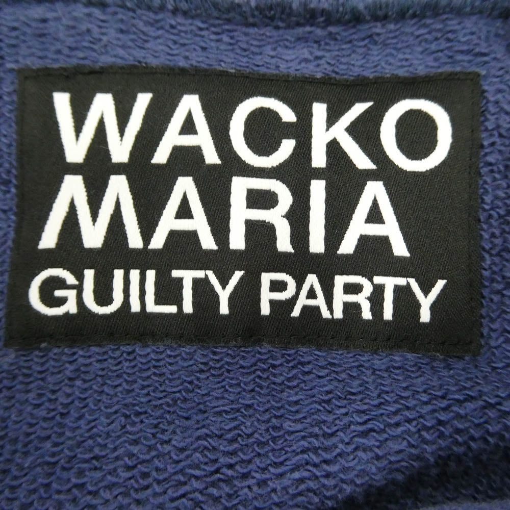 WACKO MARIA ワコマリア 23AW 23FWE-WMC-SS03 HEAVY WEIGHT PULLOVER HOODED SWEAT SHIRT ロゴプリント ヘビーウェイト プルオーバー パーカー フーディ パープル系 L【中古】
