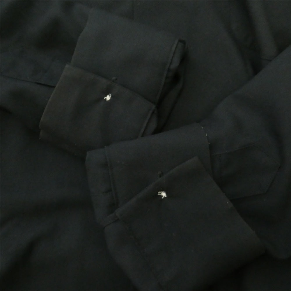 WACKO MARIA ワコマリア 23SS 23SS-WMS-OC16 50'S SHIRT L/S チェーンロゴステッチ バック スカル刺繍 オープンカラー 長袖 シャツ ブラック系 XL【中古】