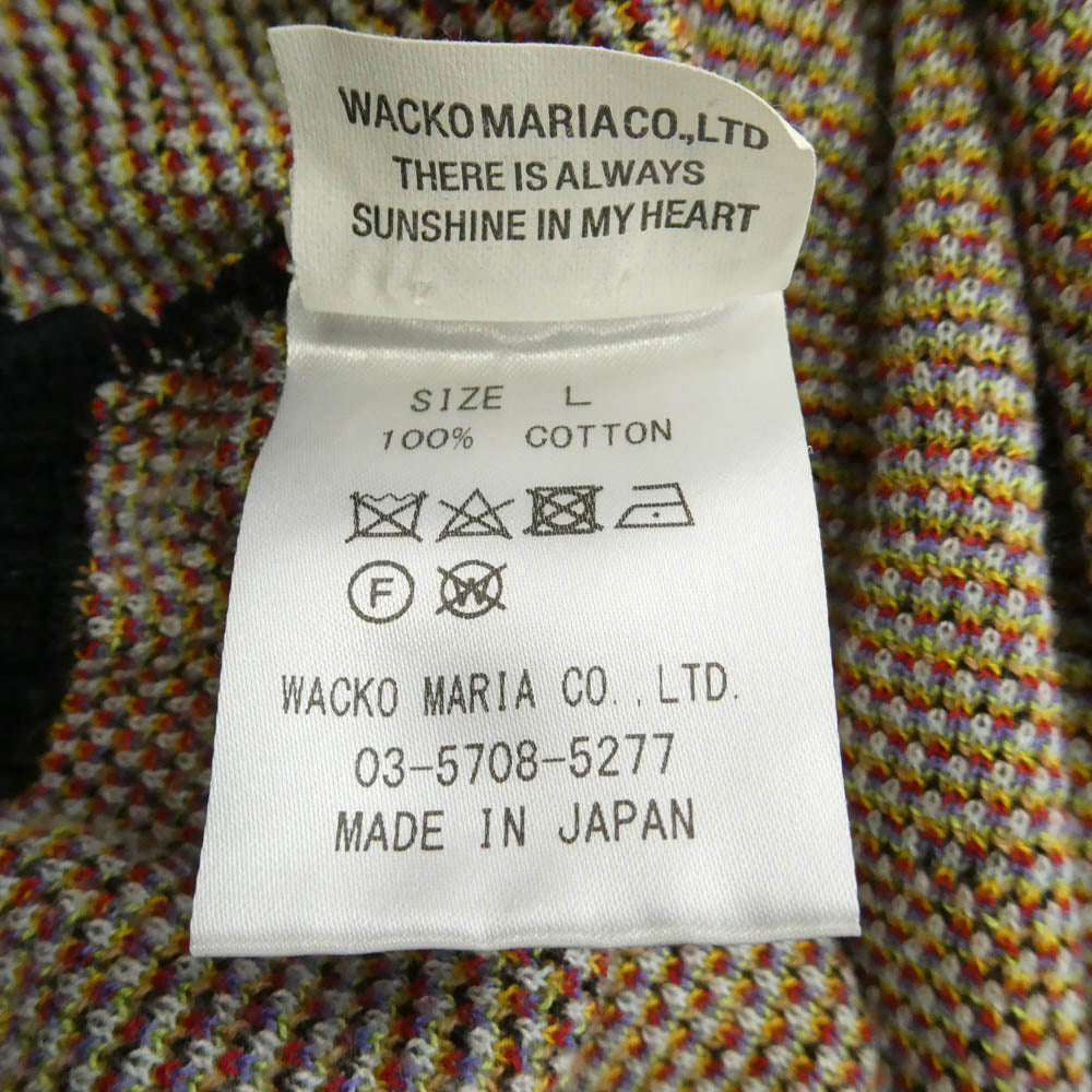 WACKO MARIA ワコマリア 21AW 21FW-WAMA-0024 HIYATSUKAZU KNIT JACQUARD SWEATER 百花図 レオパード ニット ジャカード セーター マルチカラー系 L【中古】