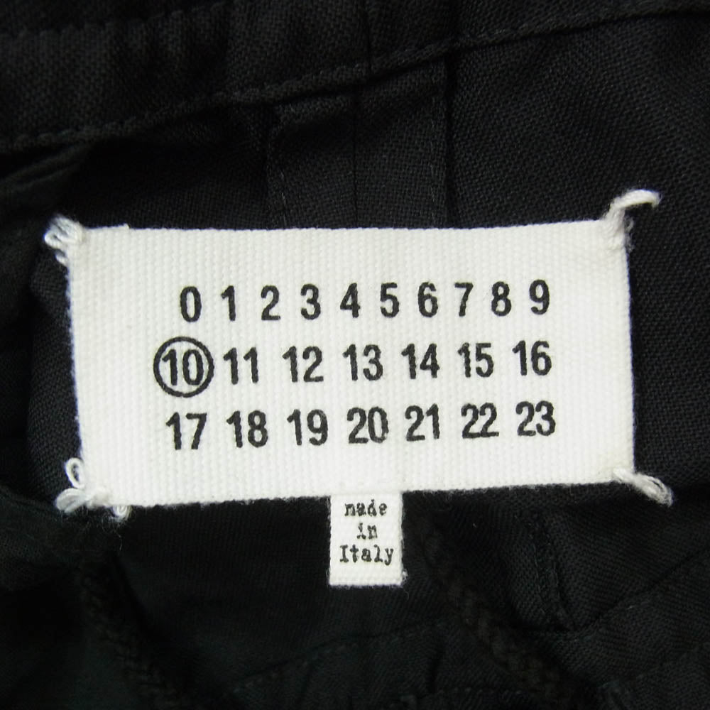 MAISON MARGIELA メゾンマルジェラ 20SS S50KA0524 10ライン 1タック センタープレス ウール イージー スラックス パンツ ブラック系 46【中古】